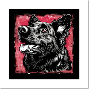 Retro Art Belgian Shepherd Dog Lover Posters and Art